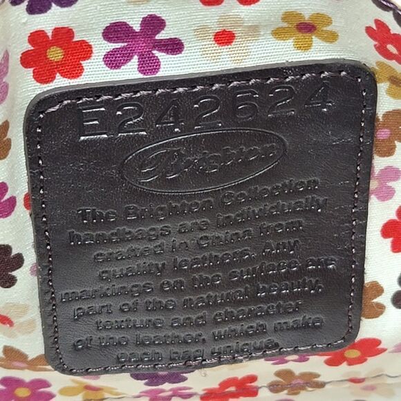 Brighton Baylyn Floral Canvas Shoulder Bag W/ Bamboo Handle - Picture 13 of 15